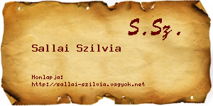 Sallai Szilvia névjegykártya